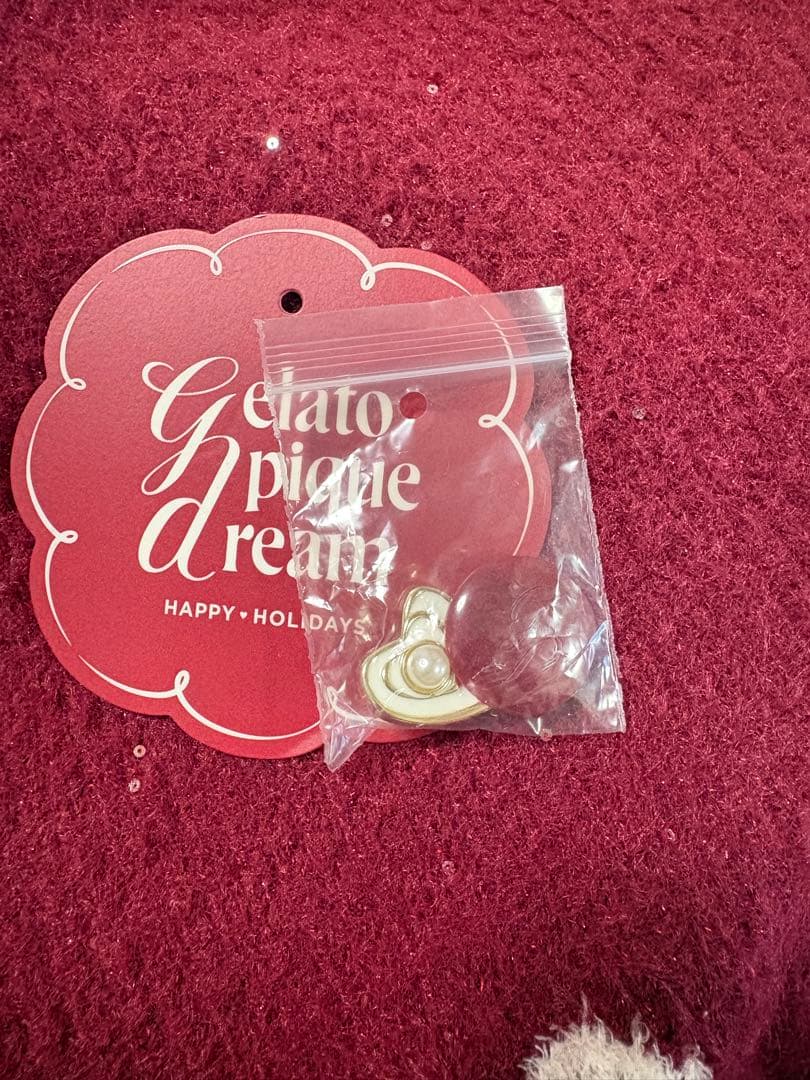 Gelato Pique ラメフェザーカーディガン