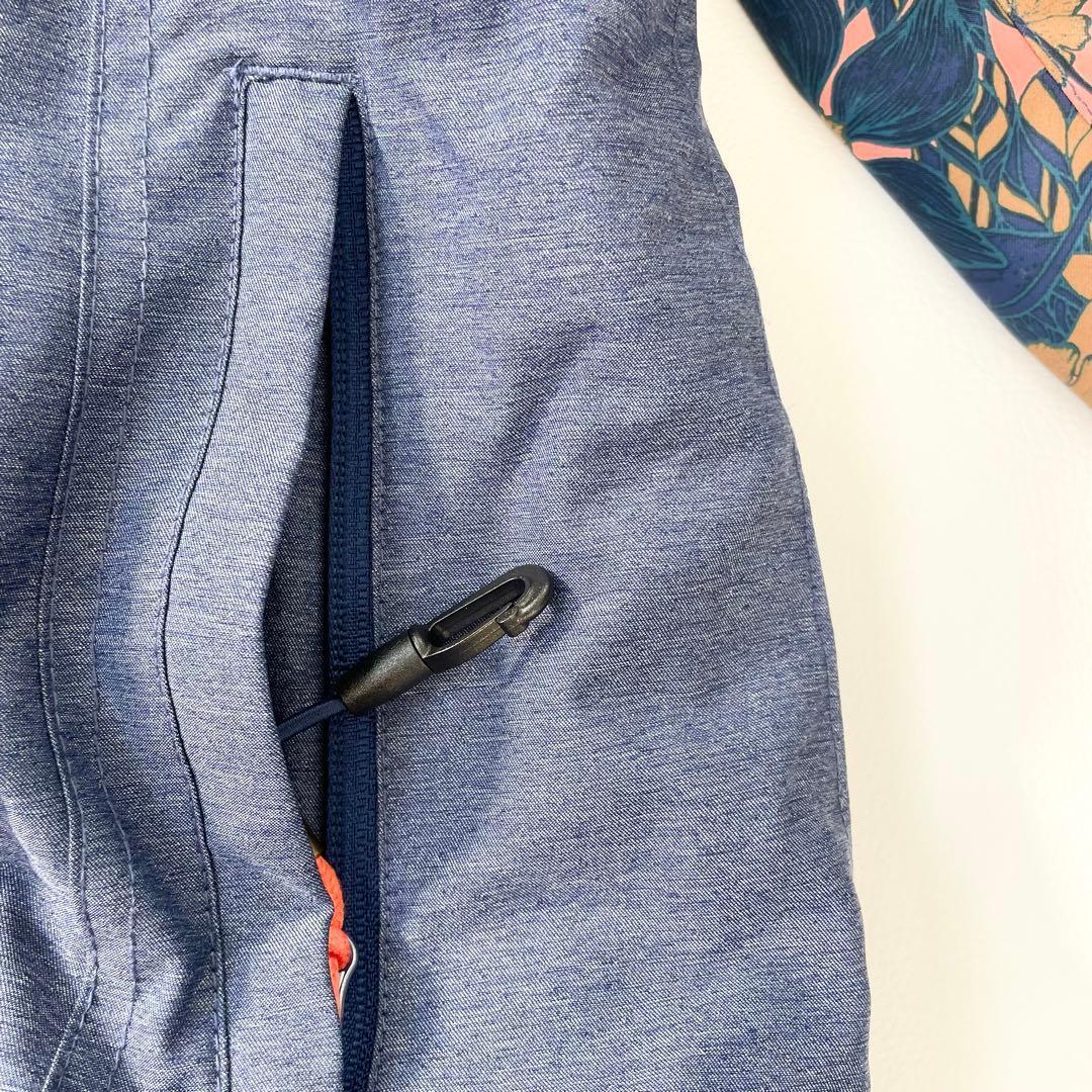 4456 【極美品】ロキシー ROXY ジャケット スノボウェア 花柄 ネイビー