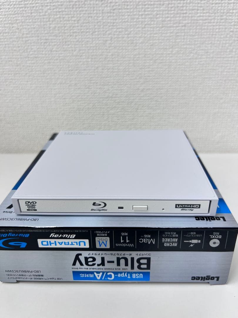 #DVD119ロジテック ブルーレイドライブ 外付けLBD-PWB6U3CSWH