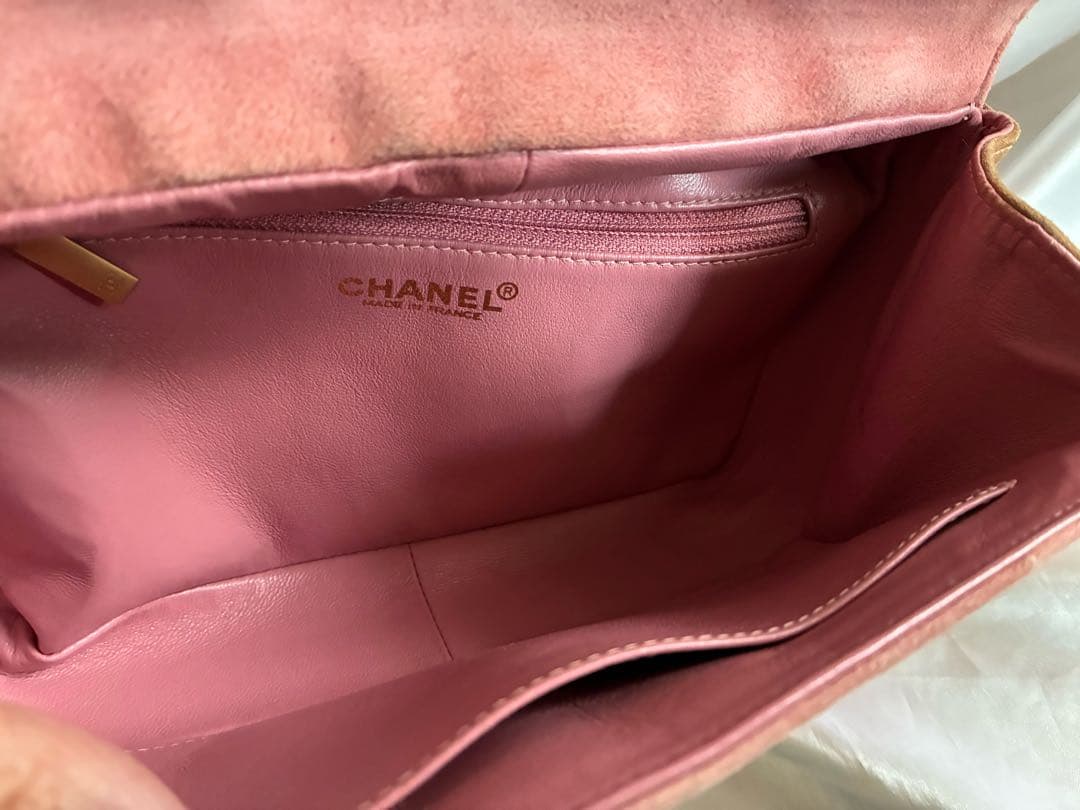ローズマリー様♡CHANEL スエード　バイカラー　ハンドバッグ