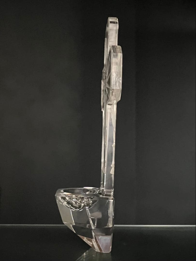 BACCARATバカラ/※極希少型 美品　キリスト クロス十字架　壁掛け聖水盤