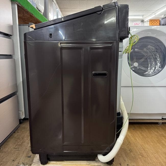 地域限定送料無料　美品 東芝 10㎏ 洗濯乾燥機 人気のブラウンAW-10VH1