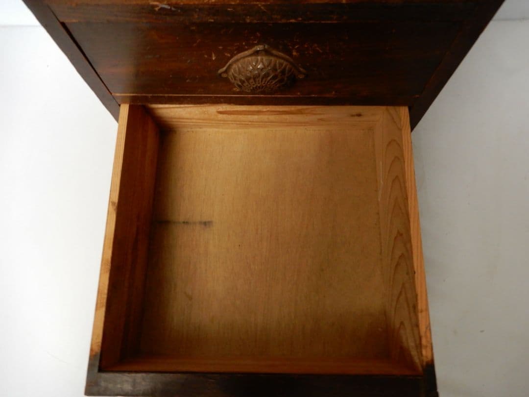 【昭和レトロ アンティーク】引き出し 引き戸 五段