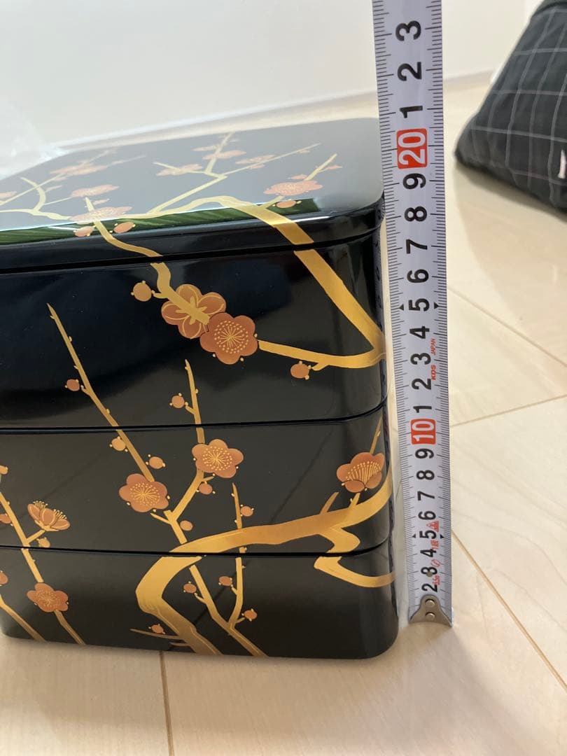 本漆塗り重箱　3段
