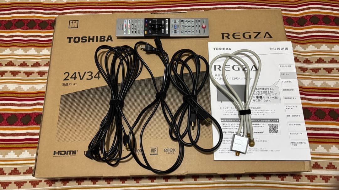 TOSHIBA REGZA 24V34　テレビ本体　★使用時間の短い美品★