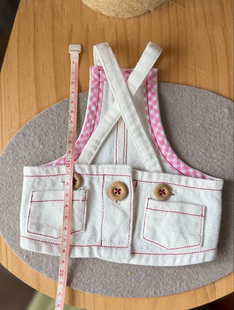 犬服 ギンガムワンピとエプロン