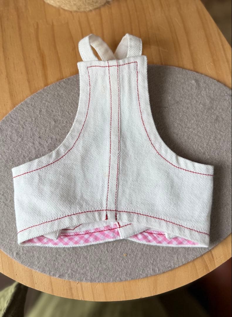 犬服 ギンガムワンピとエプロン