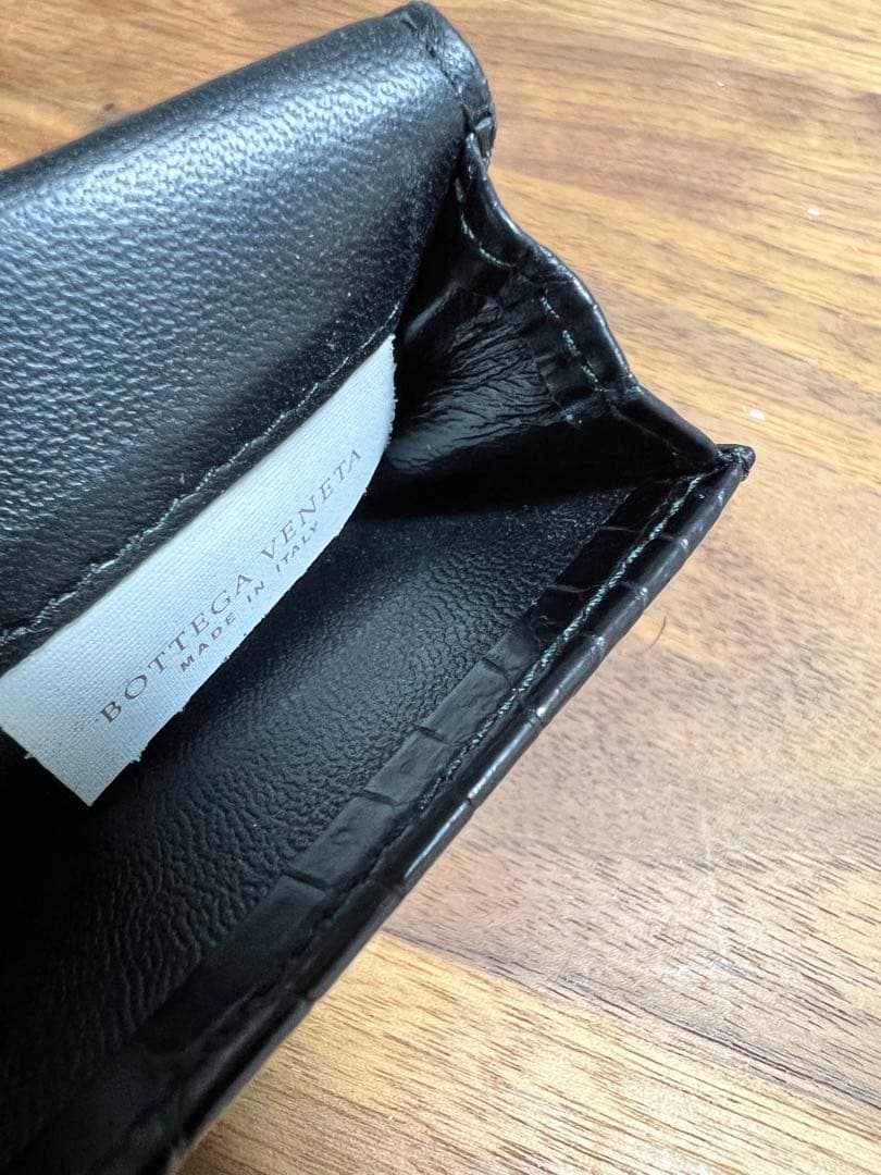 【レア】ボッテガ・ヴェネタ クロコダイル 名刺入れ ブラック