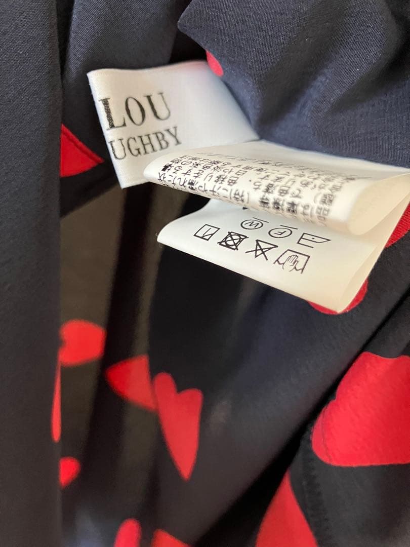 【LOULOU WILLOUGHBY】デシンハートプリントボウタイブラウス