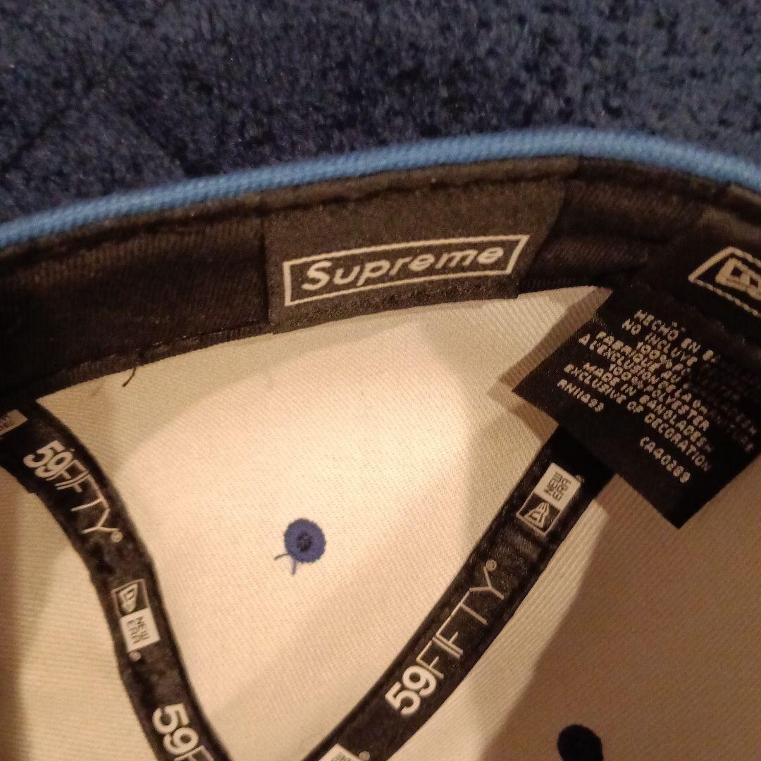 Supreme シュプリーム キャップ 7 5/8 ニューエラ ブルー