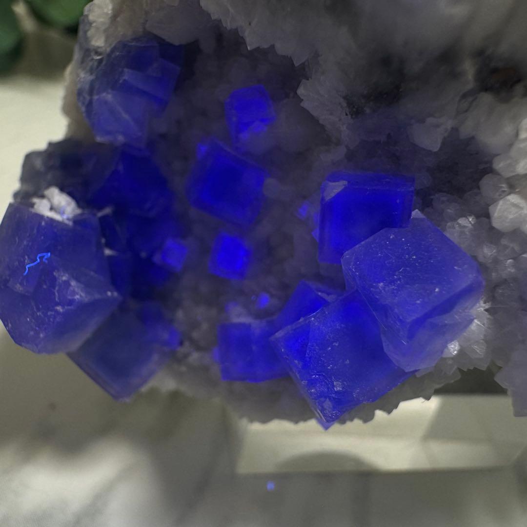 【D293】レア☆ブルー満天星 フローライト ヤオガンシャン 原石 鉱物 標本