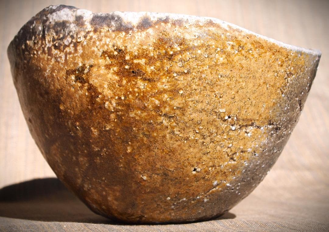 人気作家★大岩智之【師：隠崎隆一】★黒備前茶碗★共箱★コバルト