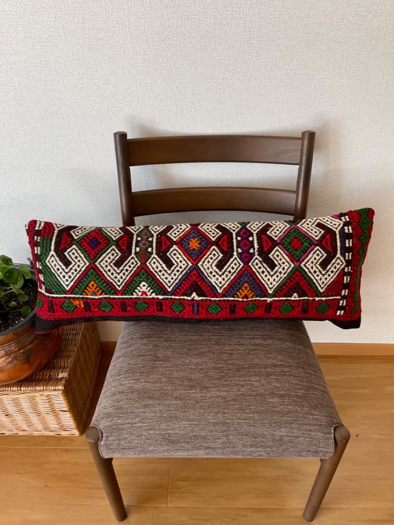 オールドキリムクッションカバー 綺麗なコザック　80x30 cm