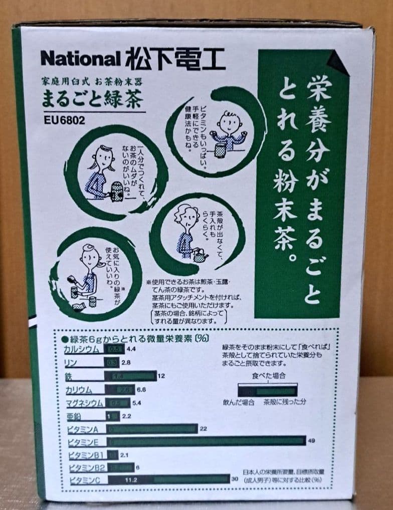 【ナショナル】まるごと緑茶 からだにいい粉末茶のすすめ