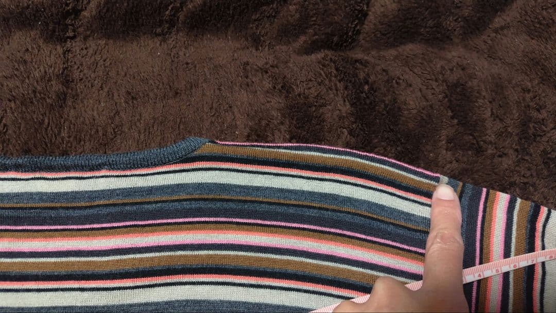 ジョンスメドレー　ボーダーウールニット