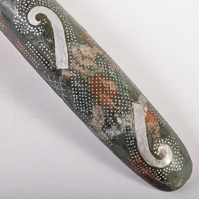 中国　古銅青銅　象嵌　帯鉤　筆架　M　R8093