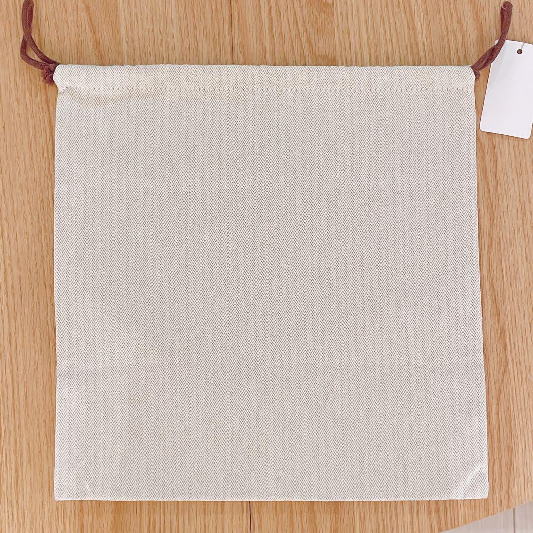 新品　HERMES 保存袋　巾着袋　32×31 紙タグ付