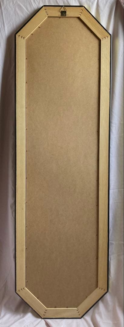 全身鏡 ウォールミラー　八角形　壁掛け　花柄　アンティーク