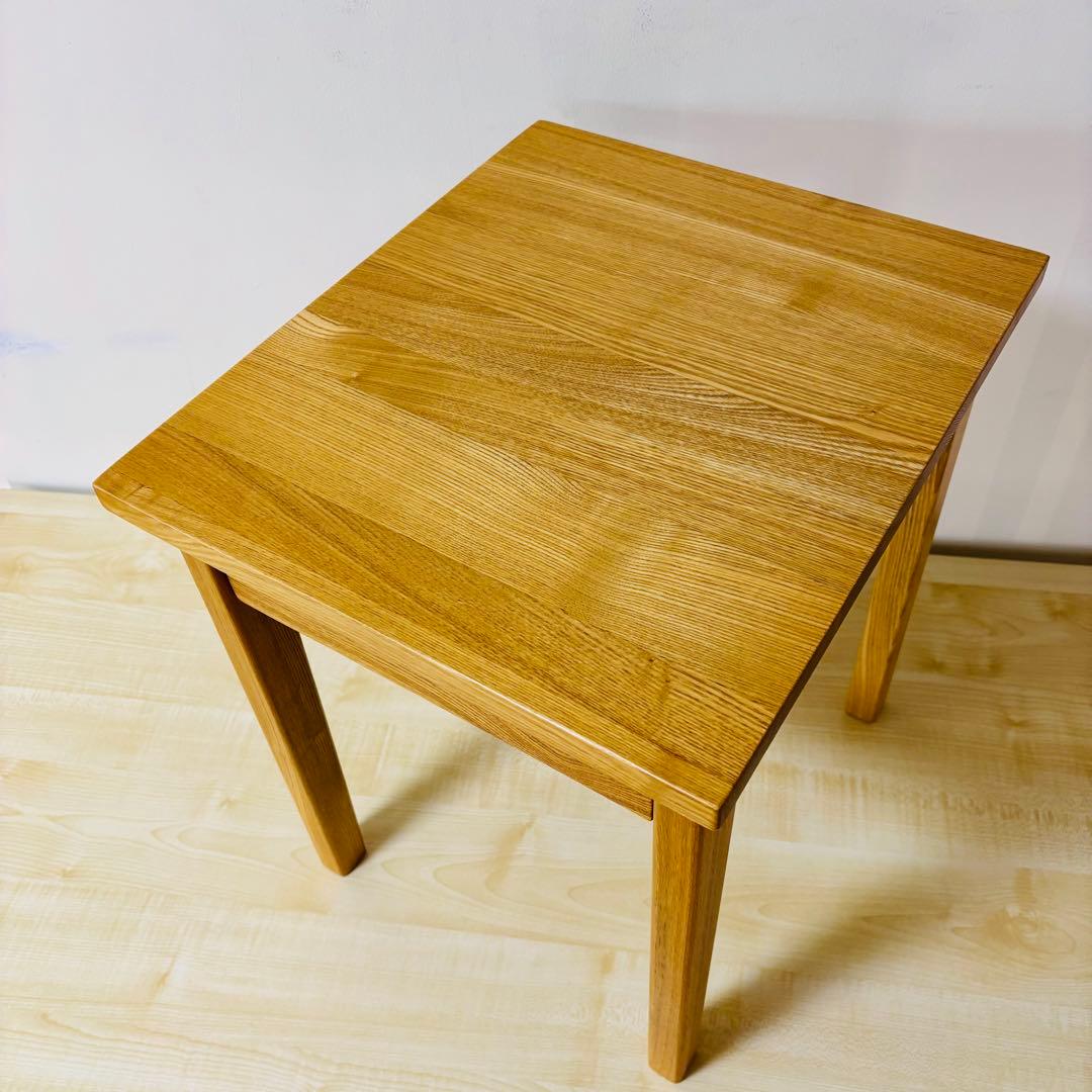 【美品】　無印良品　タモ材　引き出し付き　サイドテーブル　送料込み