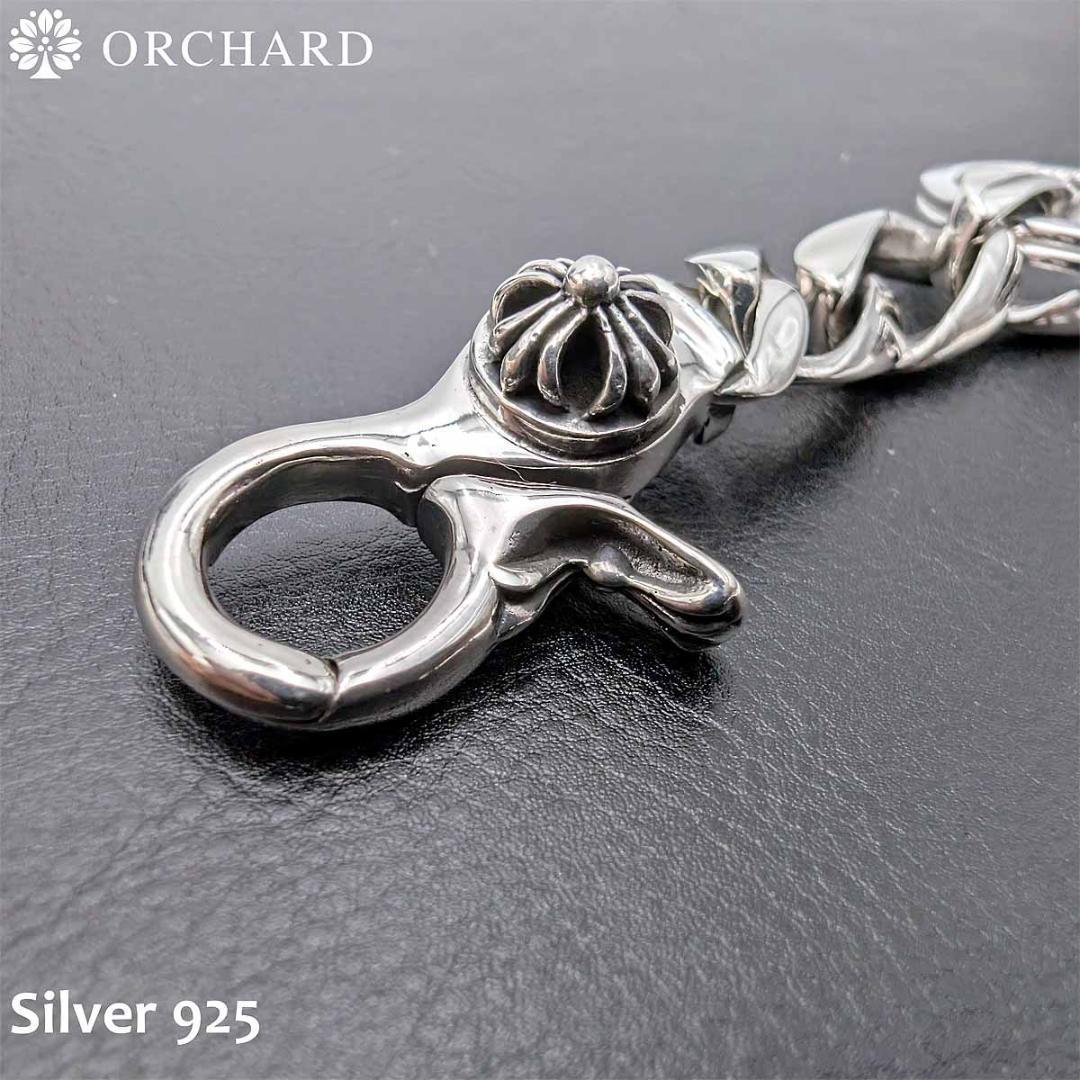 匿名配送/シルバー925/クロス/喜平チェーン/キーリング/キーホルダー