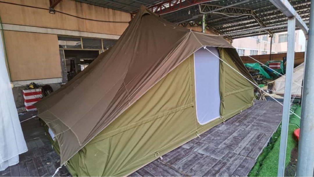 希少　未使用コットン100% テント+ジップインフロア