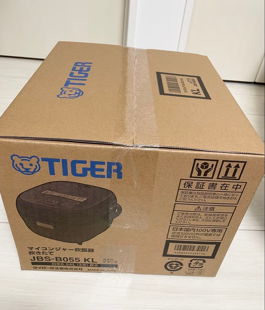 TIGER マイコンジャー炊飯器3合 メタルブラック 25年製