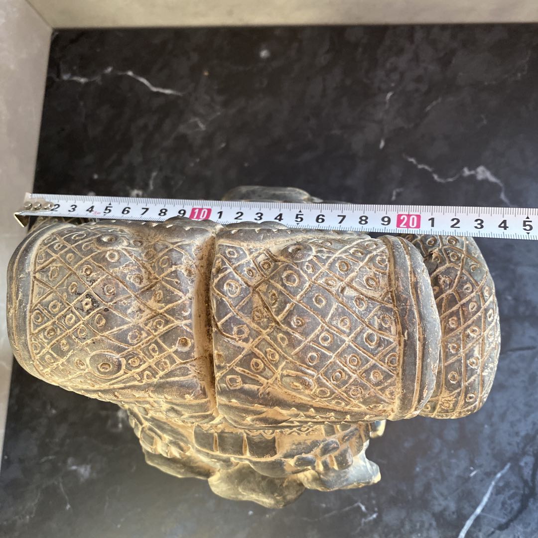 高36cm アステカ神話の地母神コアトリクエの像　インテリア　メキシコ工芸品
