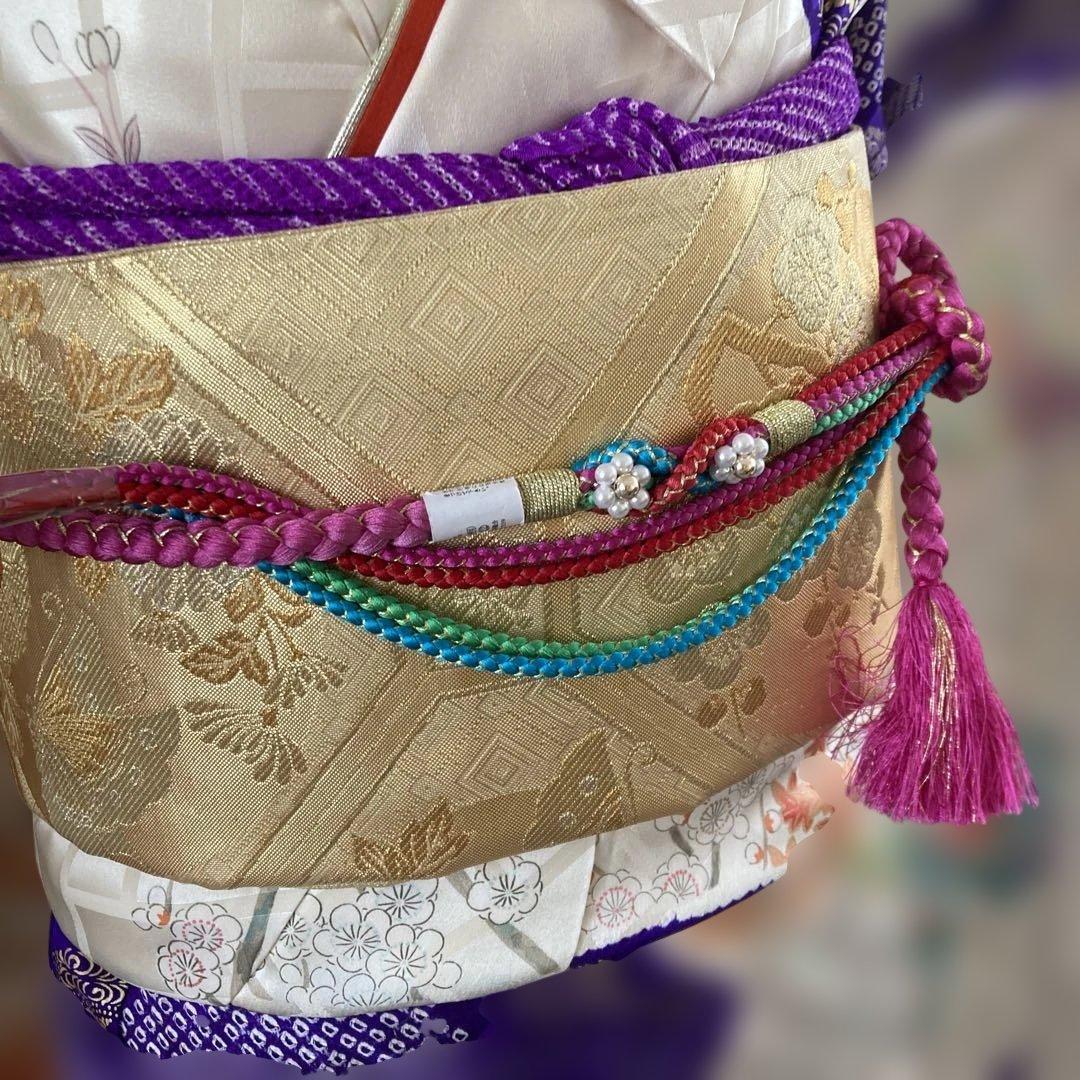 豪華振袖フルセットお探しの方に　白地　ホワイト　花柄　金彩　成人式