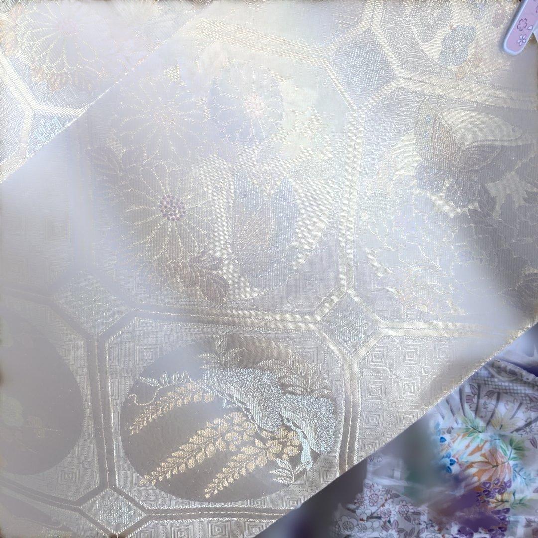 豪華振袖フルセットお探しの方に　白地　ホワイト　花柄　金彩　成人式