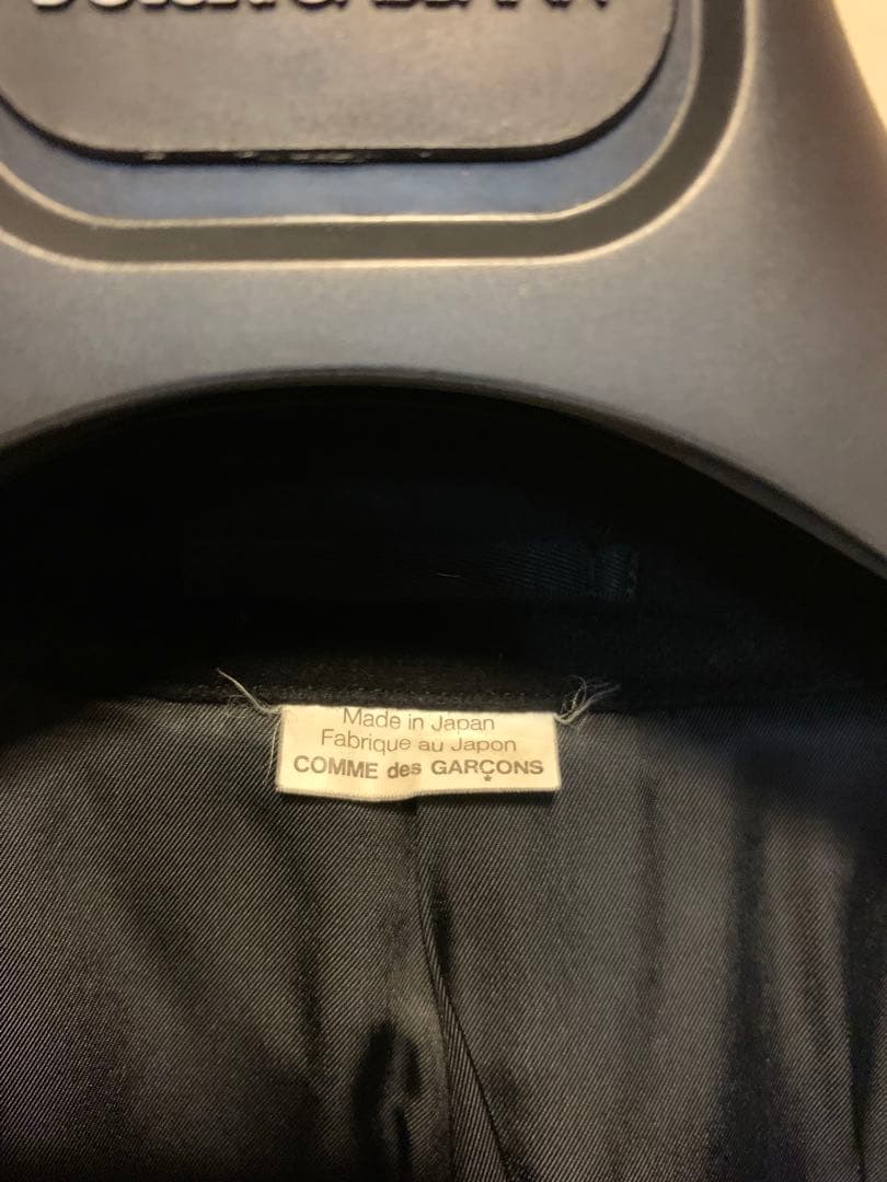 激レア美品コムデギャルソンオムプリュス黒フェイクレイヤードダッフルフードコートL