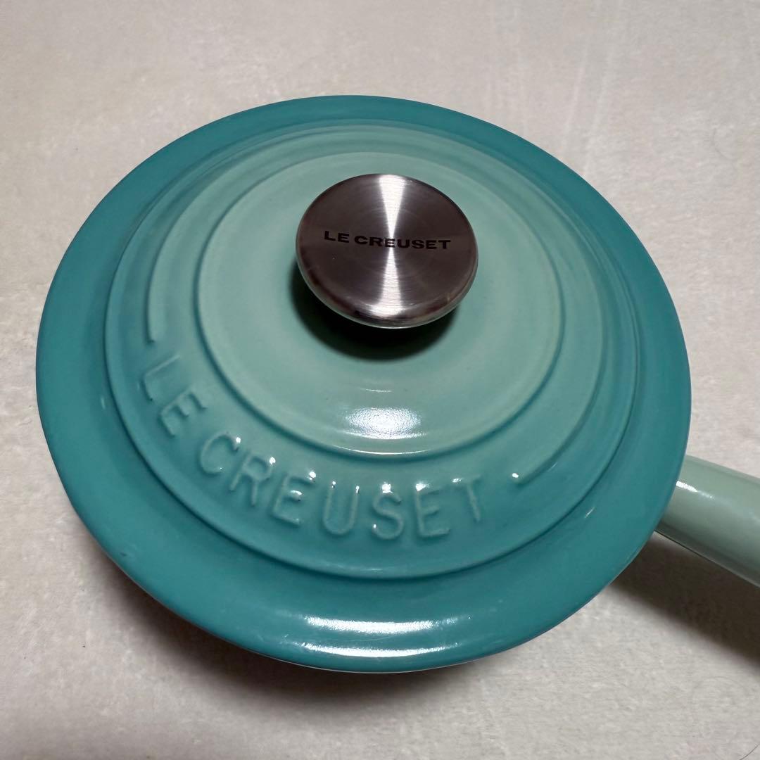 ル・クルーゼ ミルクパン ソースパン 鍋 16cm ブルー ミント 美品