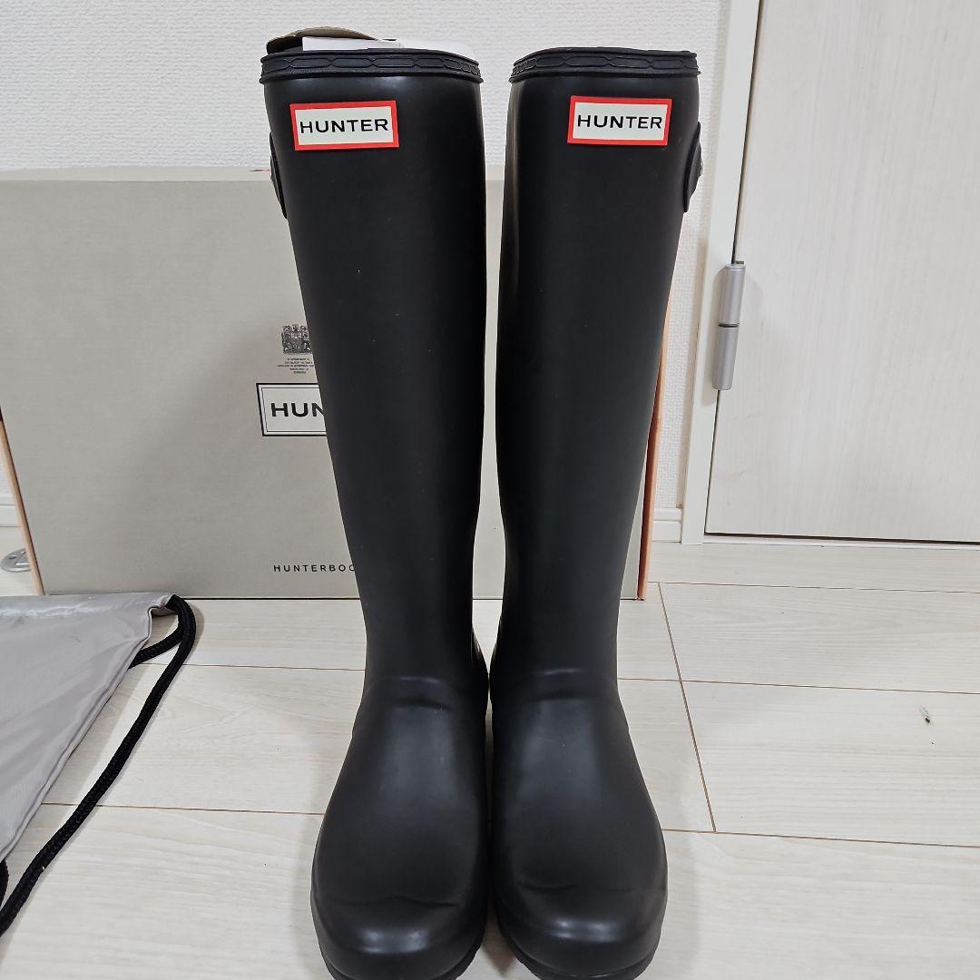 のり　【美品】HUNTER ハンター ブラック 長靴・レインブーツ