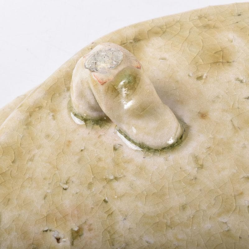 北大路魯山人作　瀬戸焼　黄瀬戸　かぶら絵　鉢　共箱　M　R8015C