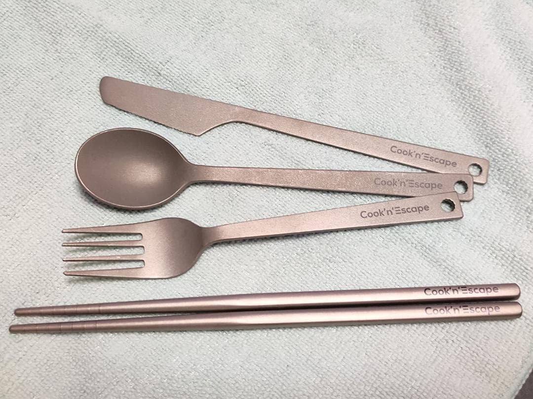 チタンセット 超軽量 専用収納袋付 カトラリー