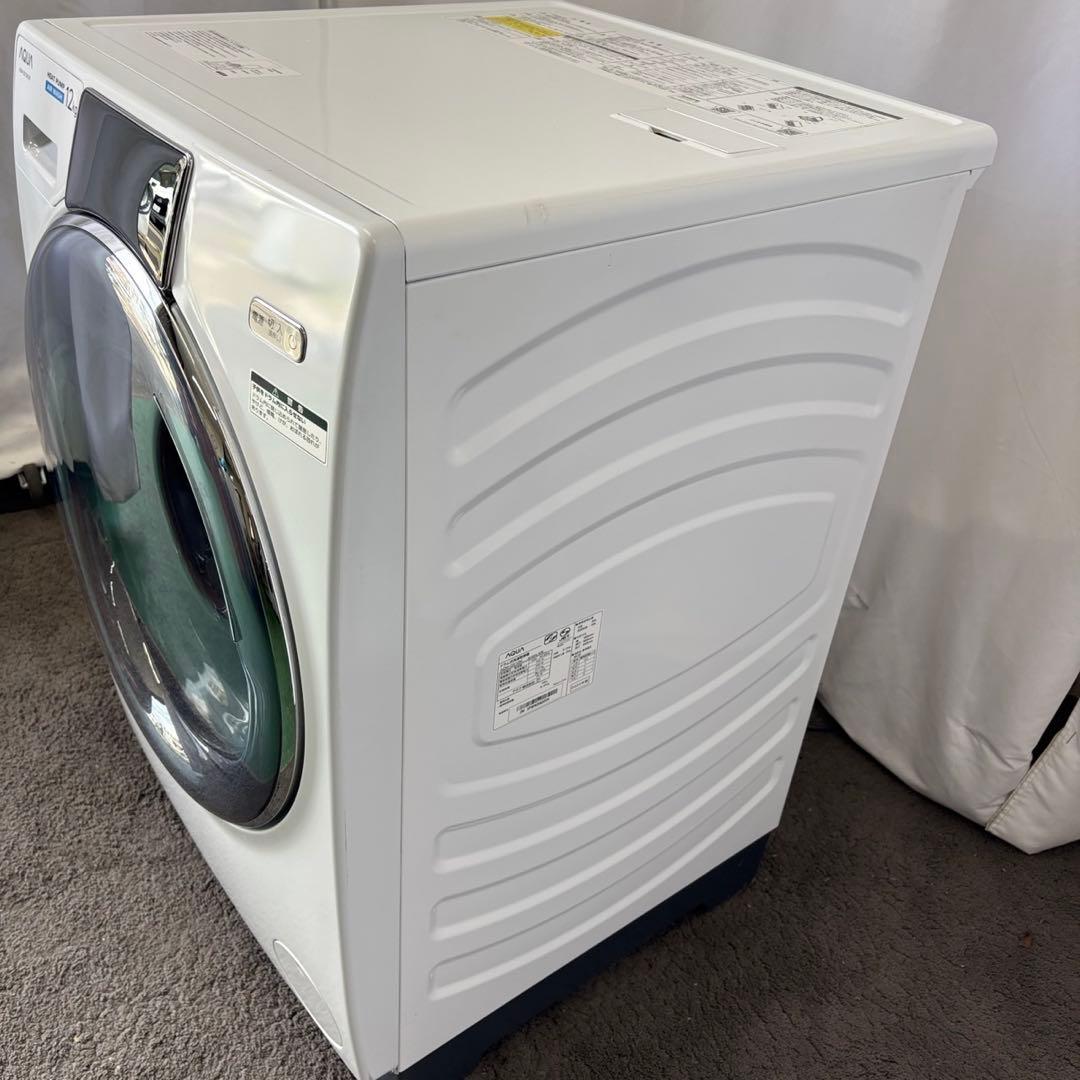 896　あーと様　AQUA　ドラム式洗濯機　12キロ　乾燥付き　中古　設置無料‼️