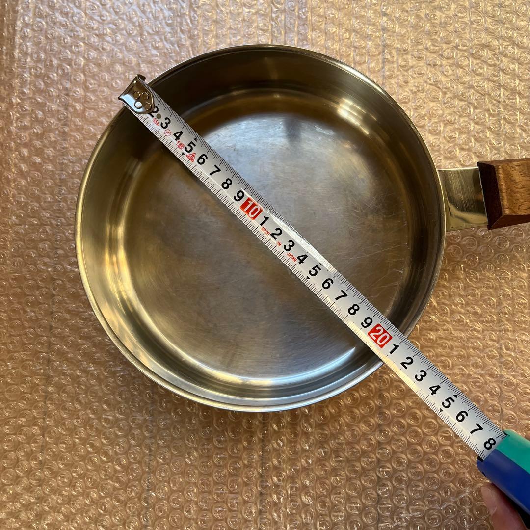 中古　蓋付きステンレスパン　NilsJohan/ニルスヨハン　片手鍋　※IH不可