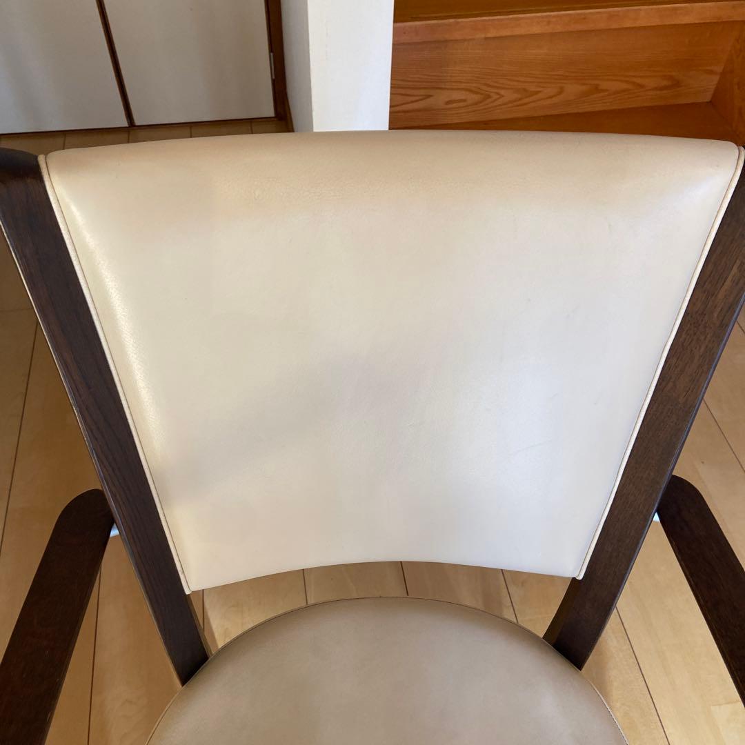 カリモク ダイニングチェアー肘付CT7320K325ブラウン色 美品