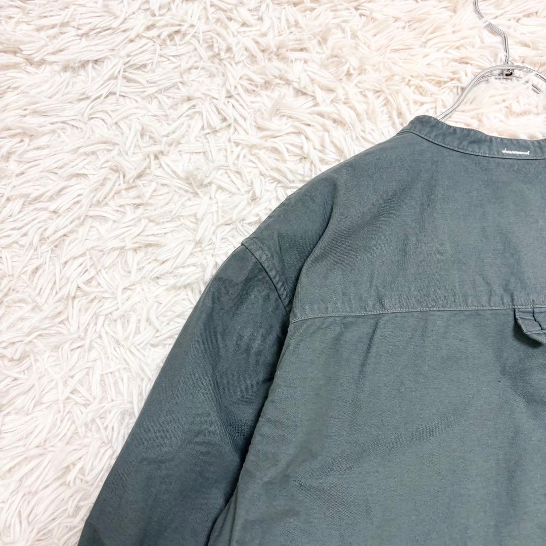 マーガレットハウエル MHL. バンドカラーシャツ ミッドグレー Ⅱ