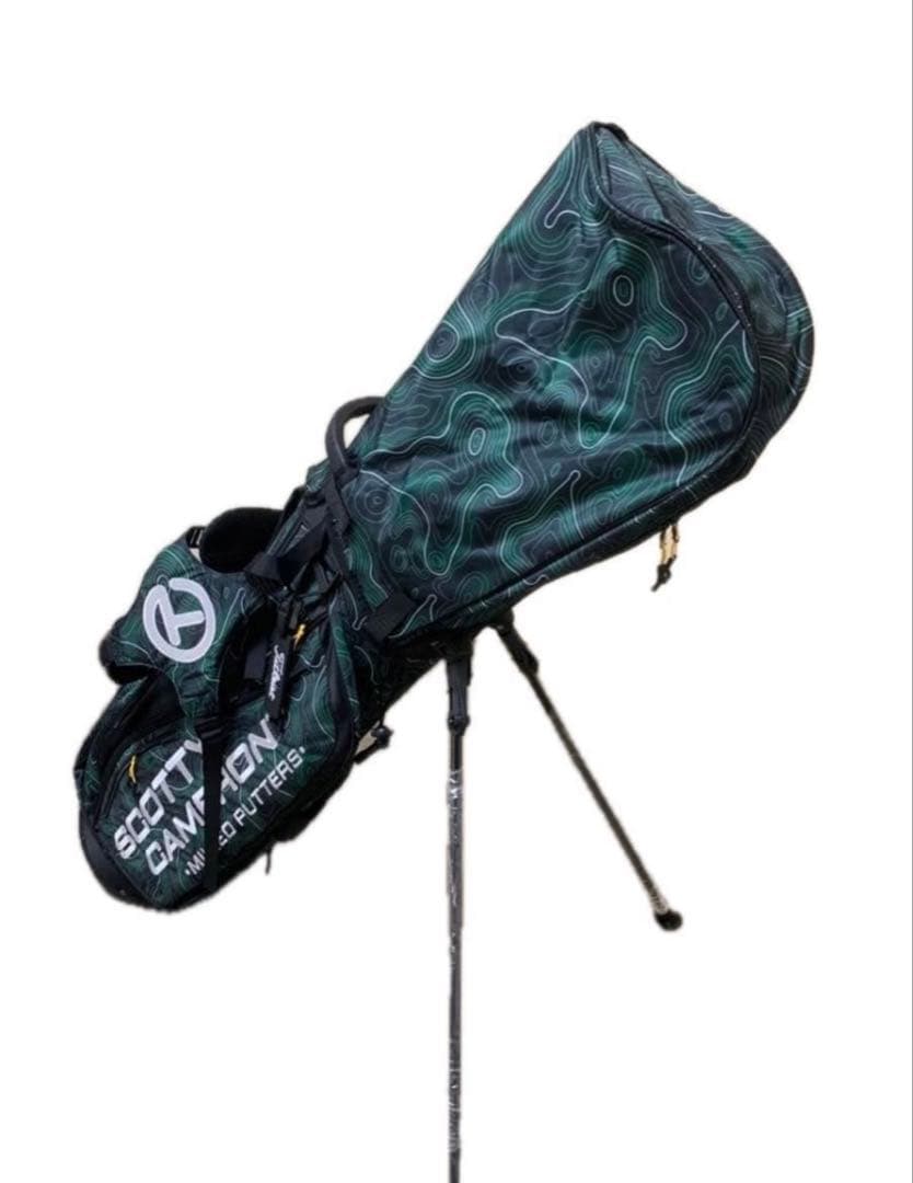 新品未使用　スコッティキャメロン　キャディバッグ　スタンド式　ブラック&グリーン