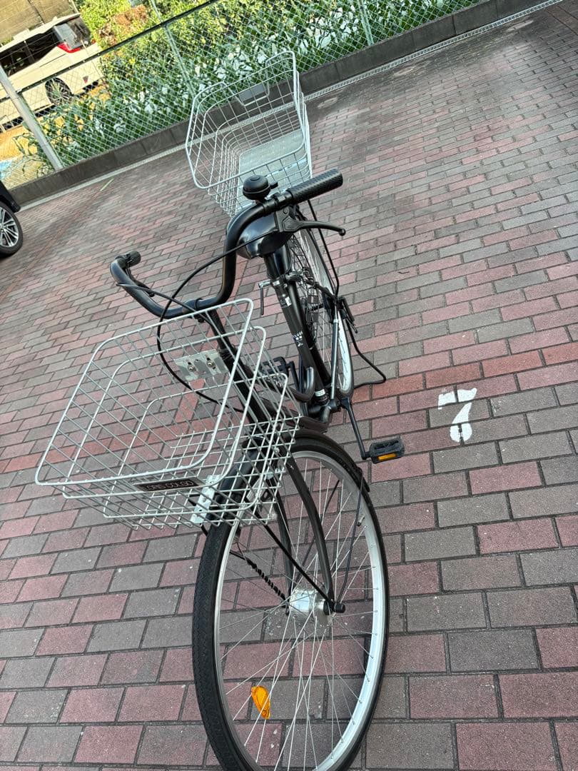 前後大型バスケット　お買い物仕様オートライトママチャリ(27㌅)お引取/配達可能