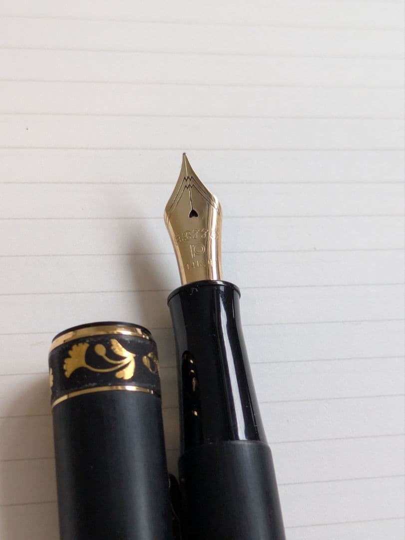 プラチナ万年筆　肥後象嵌　サクラ　中字　14k