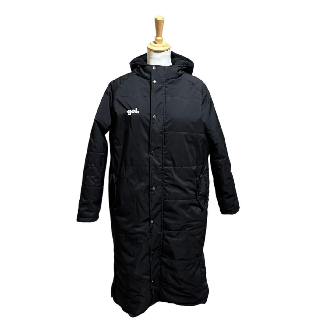 極美品 gol. ゴレアドール ベンチコート ブラック 刺繍ロゴ フリーサイズ