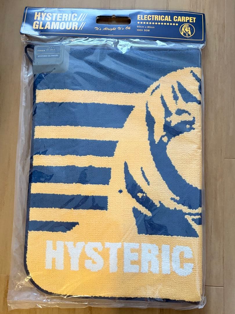 HYSTERIC GLAMOUR 電気ホットカーペット ネイビー/イエロー