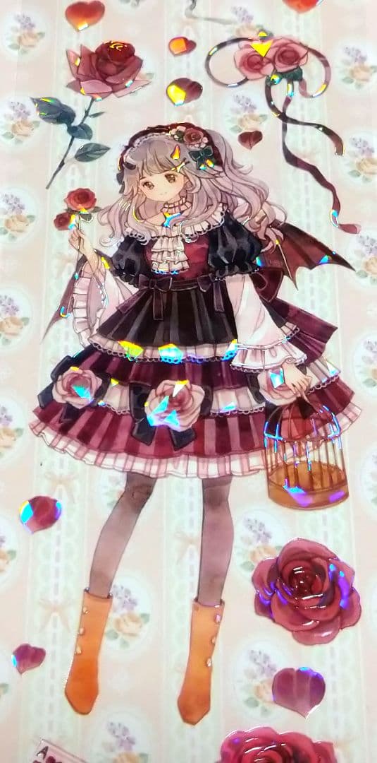 J650＃血色乐园(贝壳光)森遇切り売り海外人物マステ女の子