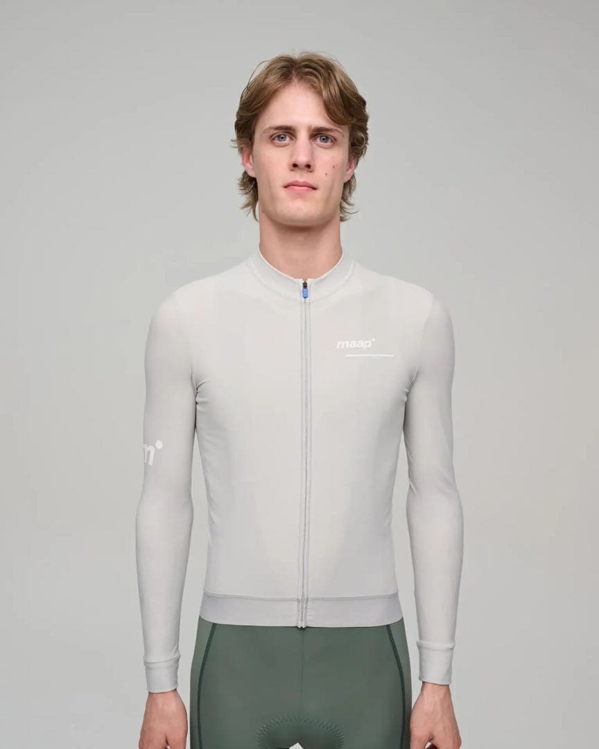  長袖サイクルジャージ グレー　Lサイズ