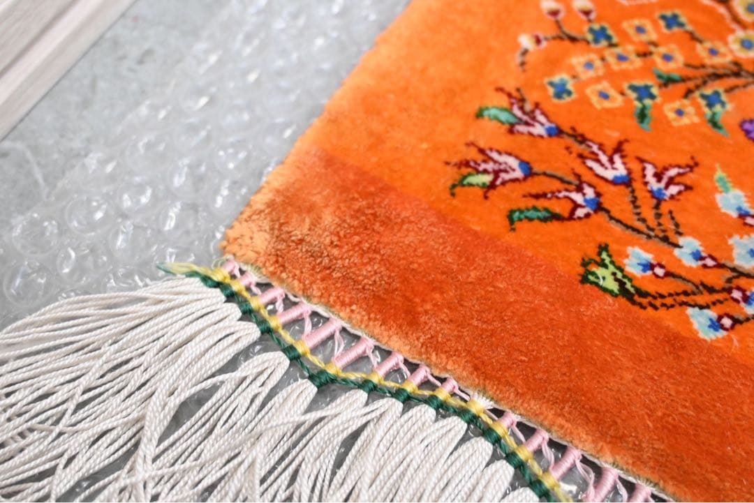 ⭐︎極上の逸品⭐︎ ペルシャ絨毯 クム サイン入り 330万