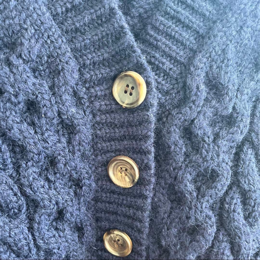 MADISONBLUE マディソンブルー　ケーブル編みカーディガン　ネイビー