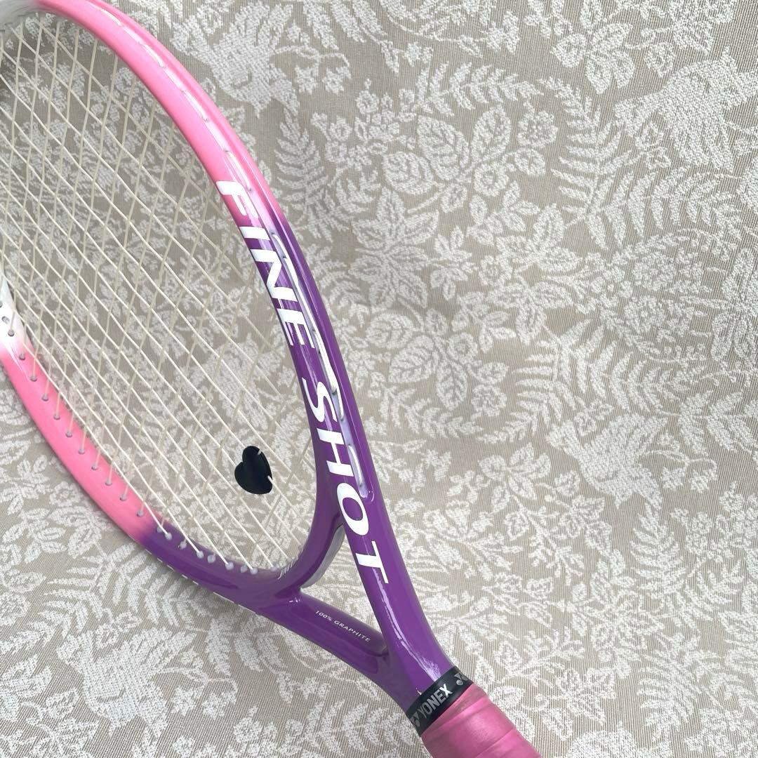 FINE SHOT F-15 ミニテニスラケット 紫ピンク グリップテープおまけ