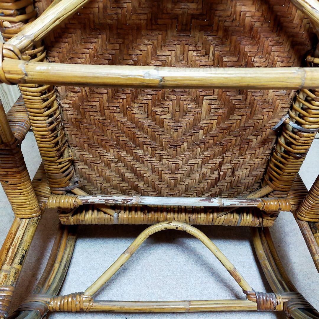 最終価格　ラタン 　籐の椅子　　ビンテージ　籐製品　台湾高雄　1956年購入