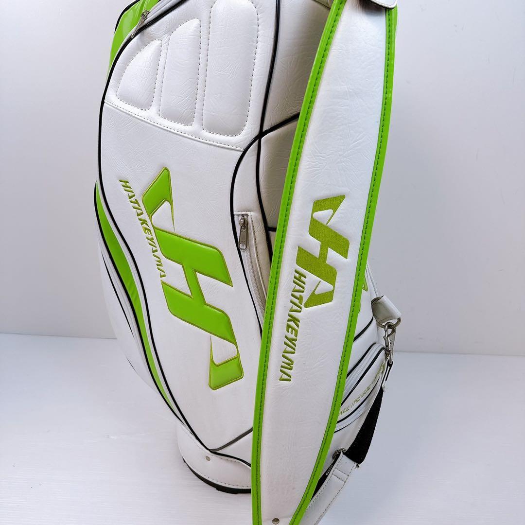 ハタケヤマ（HATAKEYAMA）　キャディバッグ　白（ホワイト）カート式